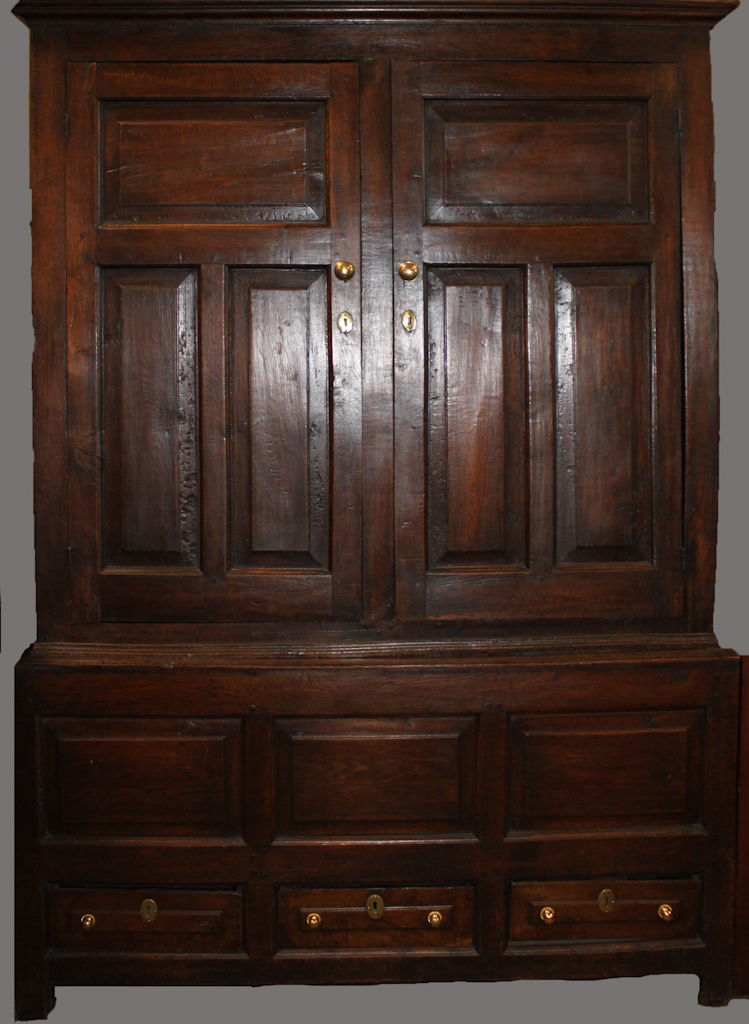 PROVINCIAL PANELLED OAK CABINET