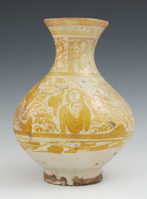 Provincial Pottery Luster Vase Pear