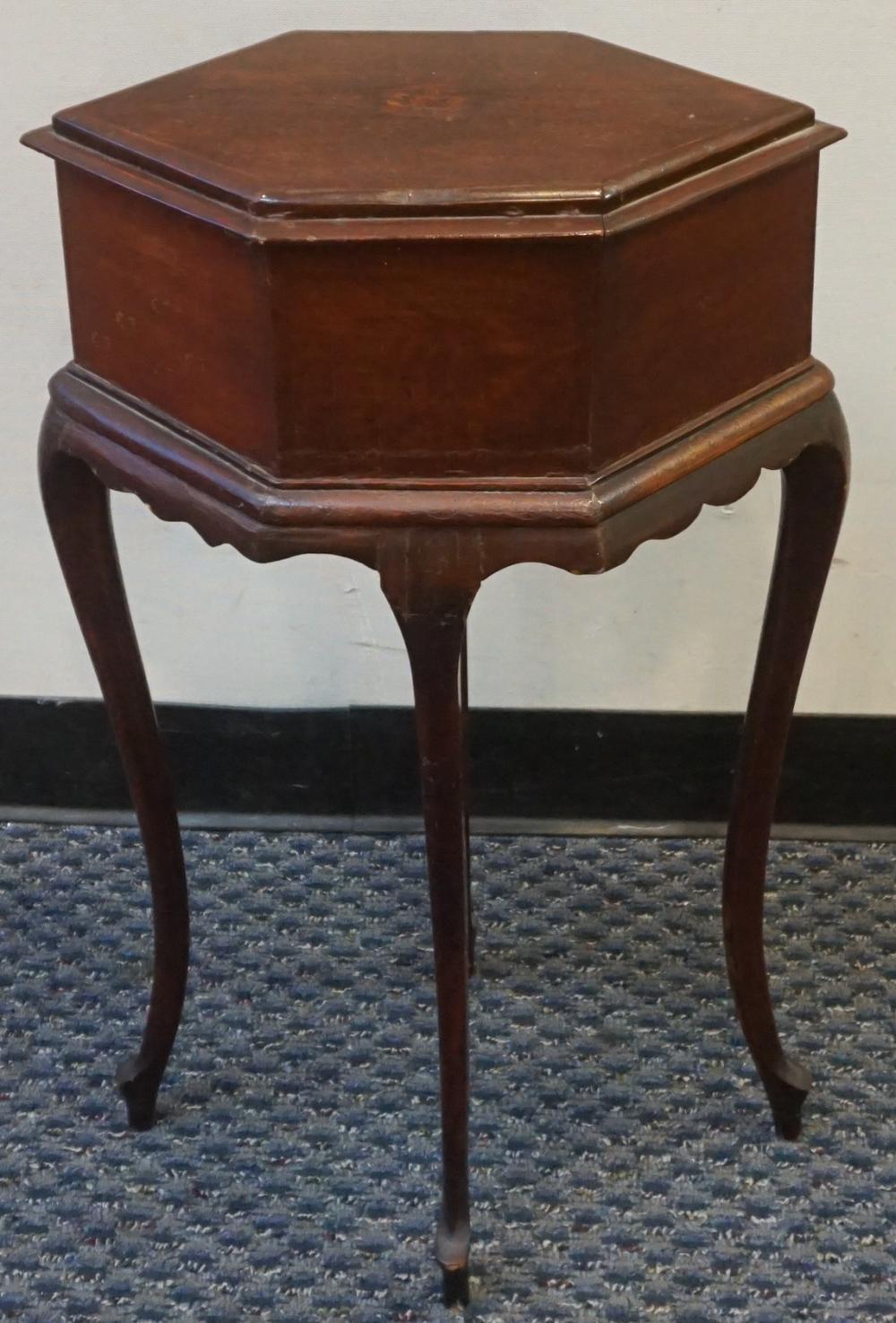 PROVINCIAL STYLE DECORATED MAHOGANY