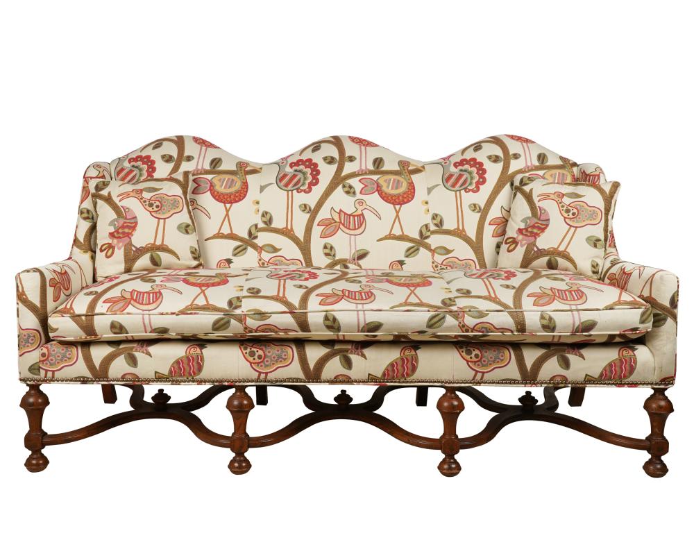 PROVINCIAL-STYLE OAK SOFAcovered
