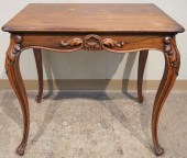 PROVINCIAL STYLE WALNUT CONSOL