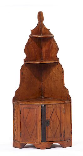 PROVINCIAL WALNUT HANGING CORNER