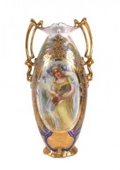 PRUSSIA PORCELAIN PORTRAIT VAS
