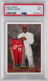 PSA 9 LEBRON JAMES 2003 TOPPS