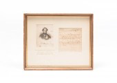 P.T. BARNUM SIGNED LETTER. Pen