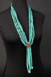 PUEBLO, FOUR STRAND TURQUOISE