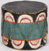 PUEBLO INDIAN PAINTED DRUM, EA