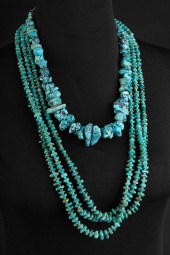 PUEBLO, PAIR OF TURQUOISE STON