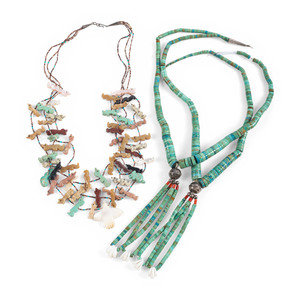 Pueblo Rolled Turquoise Necklace