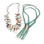 Pueblo Rolled Turquoise Neckla