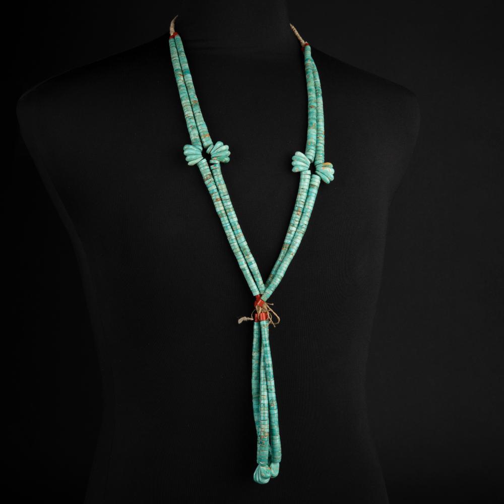PUEBLO-STYLE, NATURAL TURQUOISE AND