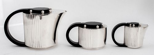 PUIFORCAT SILVER PLATE ETCHEA TEA