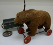 PULL-ALONG STUFFED BEAR WITH P