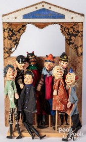 PUNCH & JUDY PUPPET SET WITH S