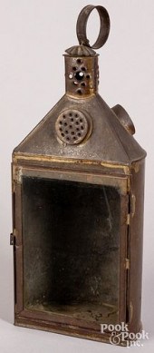 PUNCHED TIN CARRY LANTERN, 19T