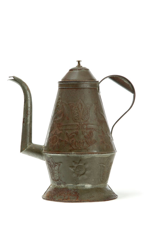 ****PUNCHED TIN COFFEE POT. 