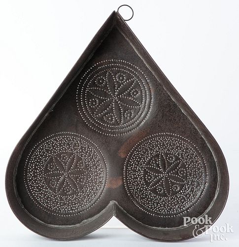 PUNCHED TIN HEART SHAPED CHEESE