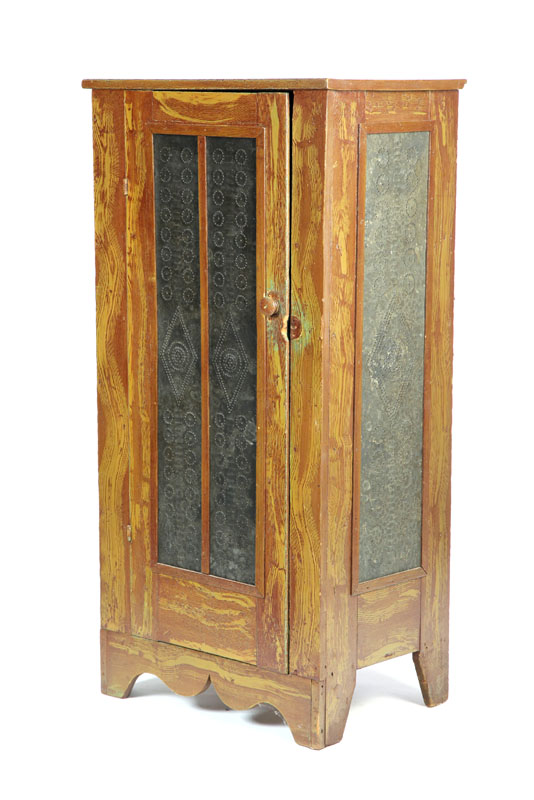 PUNCHED TIN PIE SAFE. Grain