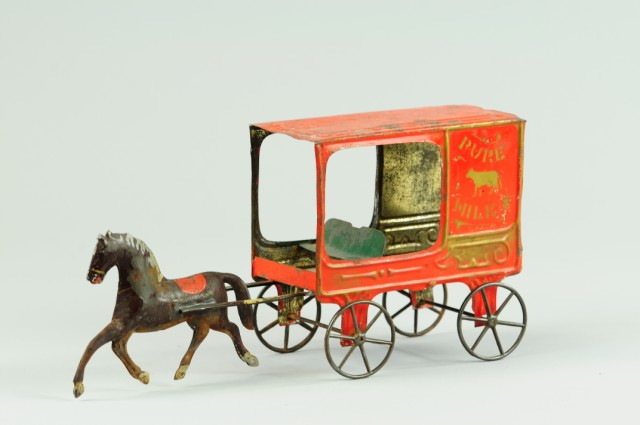 PURE MILK TIN WAGON Fallows c. 1880