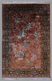 PURE SILK KASHMIRI HUNTING SCE