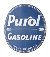 PUROL GASOLINE CURVED PORCELAI