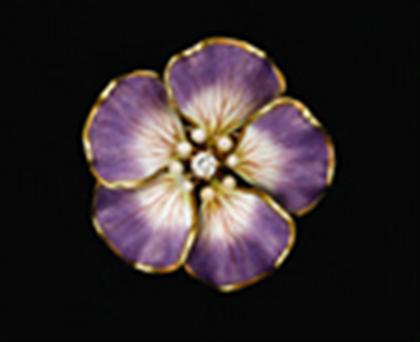 Purple and lavender enamel flower