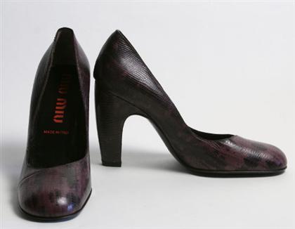 Purple Miu Miu high-heel pumps   