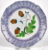 PURPLE SPATTER ACORN PLATEPurp
