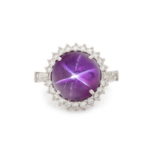 PURPLE STAR SAPPHIRE AND DIAMOND