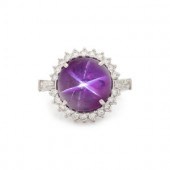 PURPLE STAR SAPPHIRE AND DIAMO