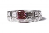 PURPLISH PINK DIAMOND AND PLAT