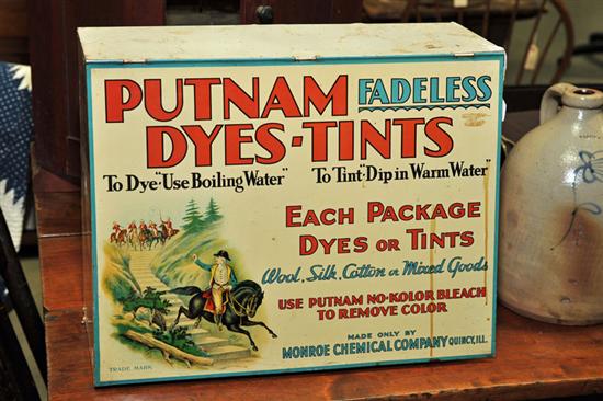 PUTNAM DYE DISPLAY CABINET.