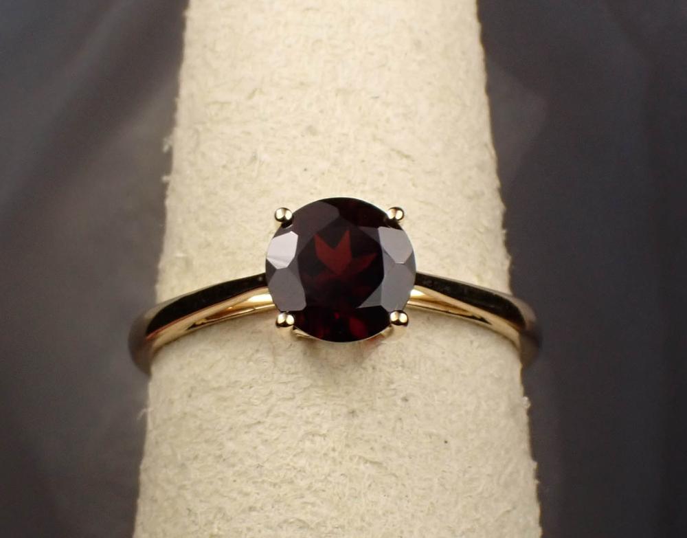 PYROPE GARNET AND FOURTEEN KARAT