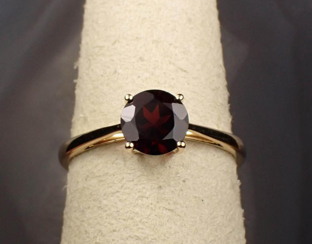 PYROPE GARNET AND FOURTEEN KARAT
