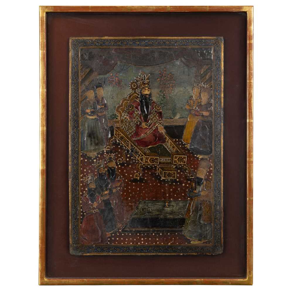QAJAR LACQUER PAPIER MACHE PANEL