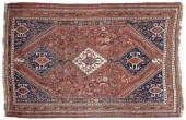 Qashqai rug, three blue and iv