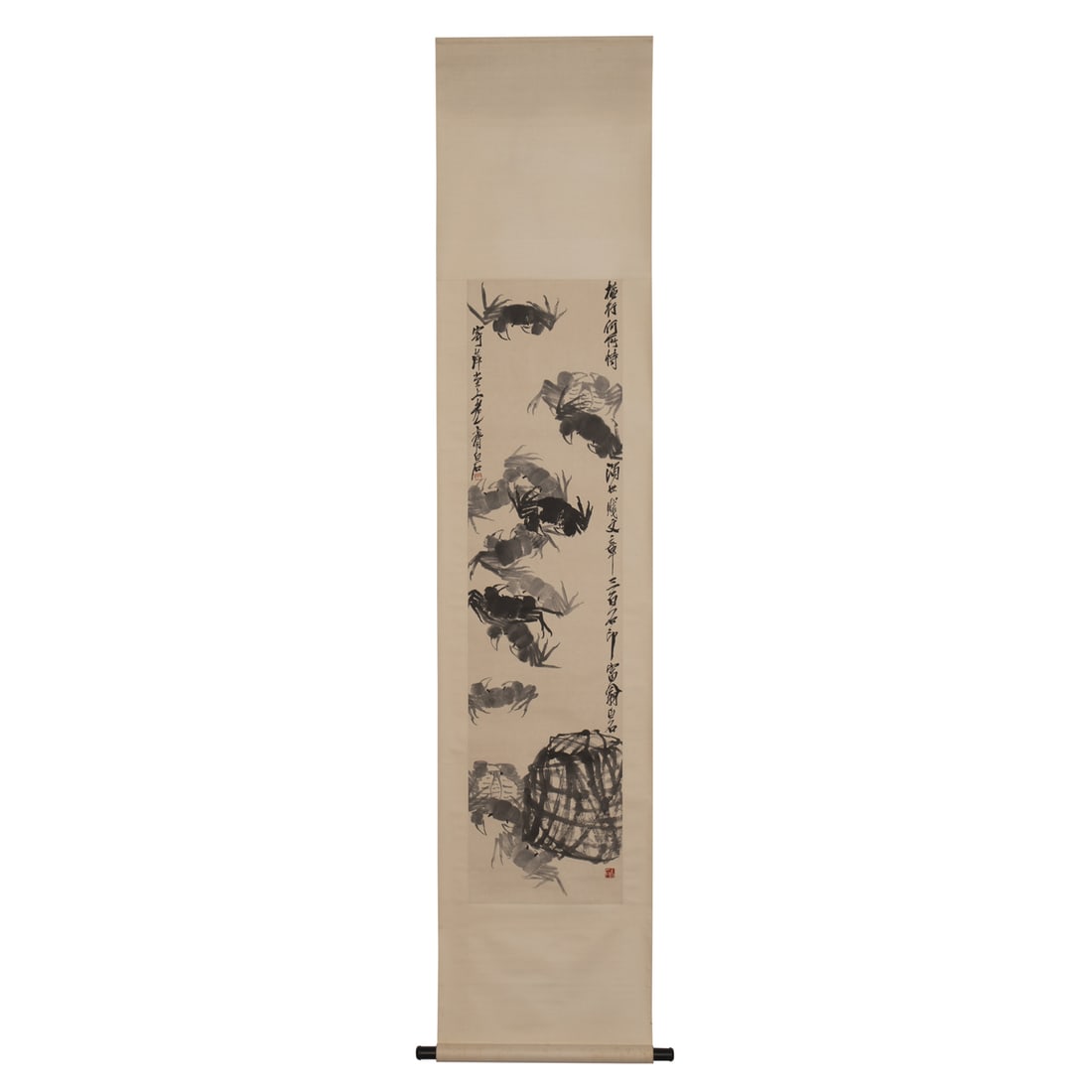 QI BAISHI CRABS SCROLL PAINTINGQi