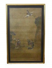 "QIAN LAN"PAINTING ON SILK OF