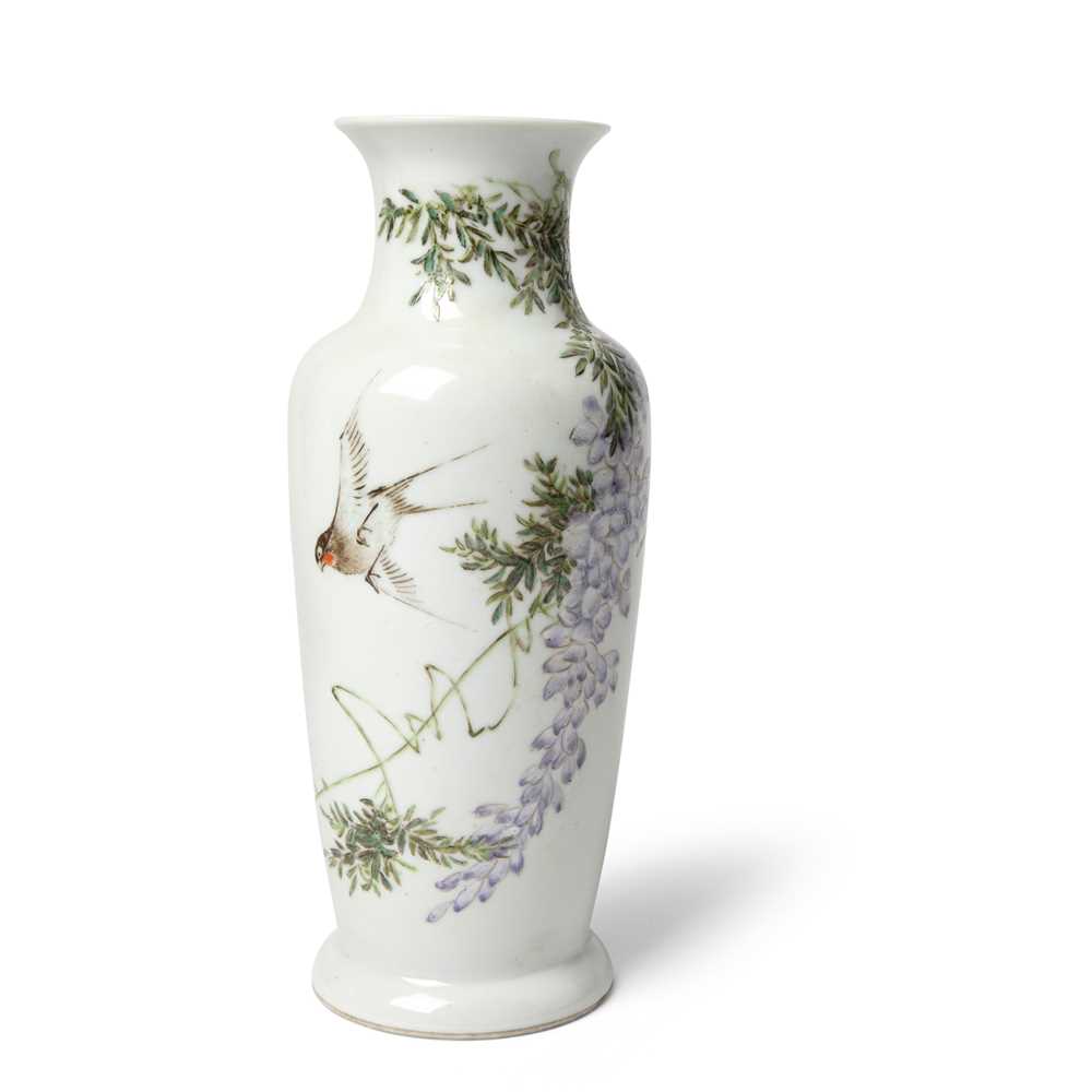 QIANJIANG ENAMELLED BALUSTER VASE
