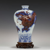 QIANLONG BLUE & WHITE GLAZE RE