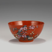 QIANLONG FAMILLE ROSE MAGPIE &