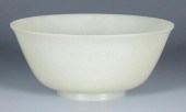 QIANLONG WHITE JADE BOWL, 6 3/