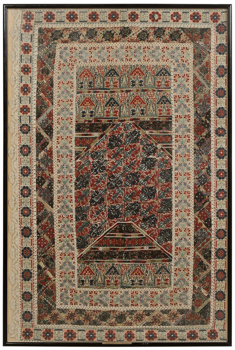 Qibleh Cloth Prayer Panel Ottoman