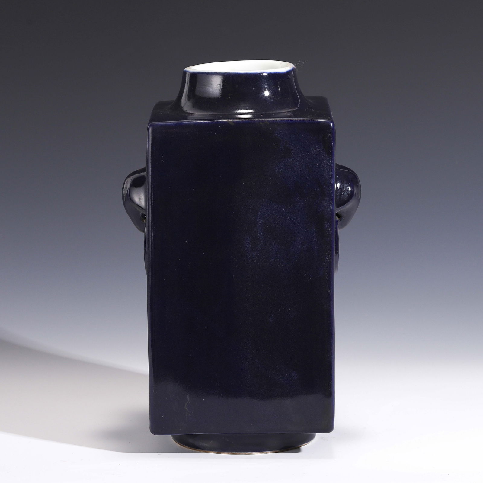 QING BLUE GLAZED MONOCHROME AMPHORA