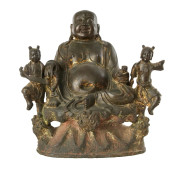 QING CHINESE BRONZE LUCKY BUDD