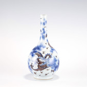 QING KANGXI BLUE & WHITE RED