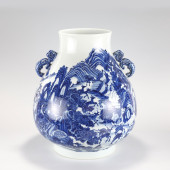 QING QIANLONG BLUE AND WHITE B