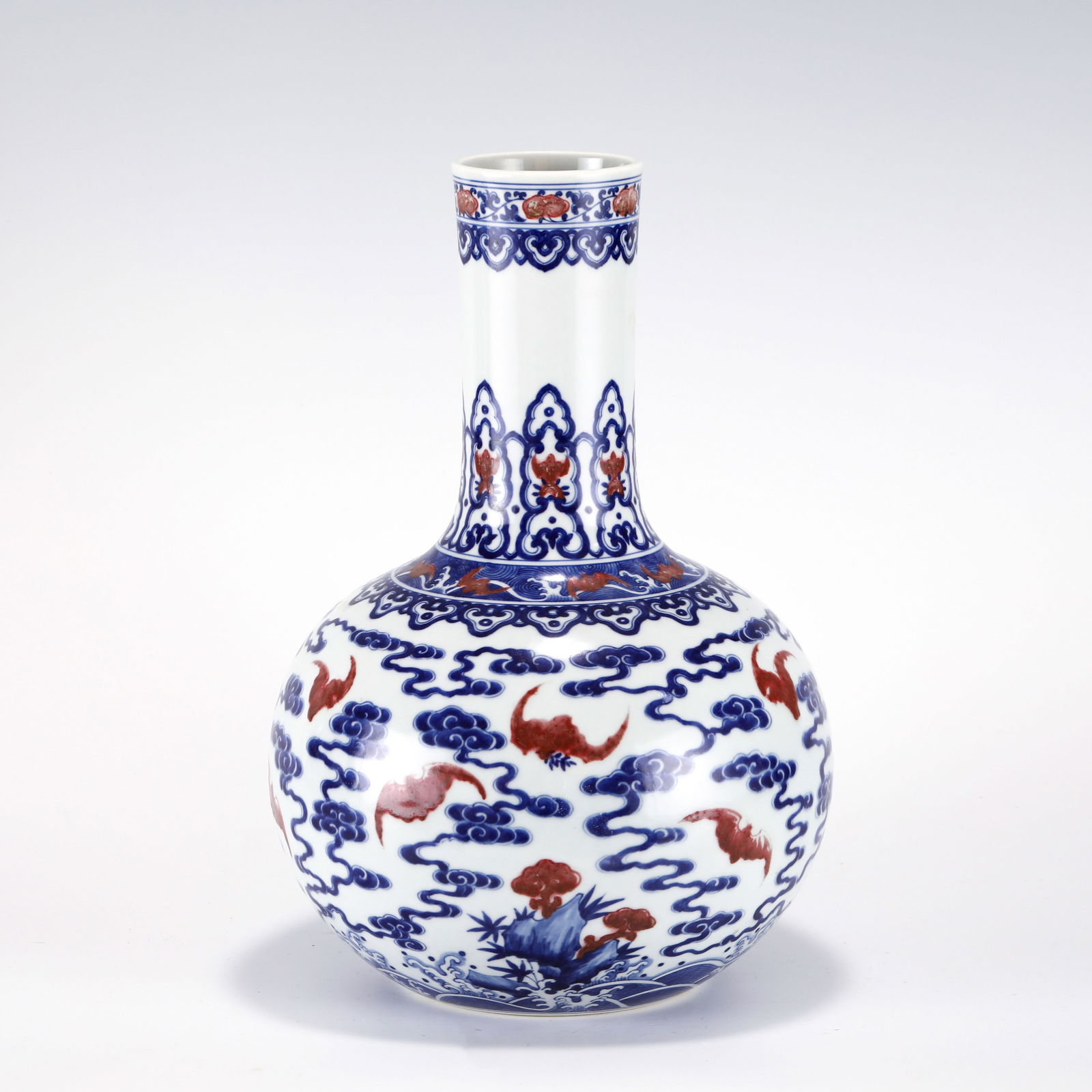 QING QIANLONG  BLUE & WHITE RED