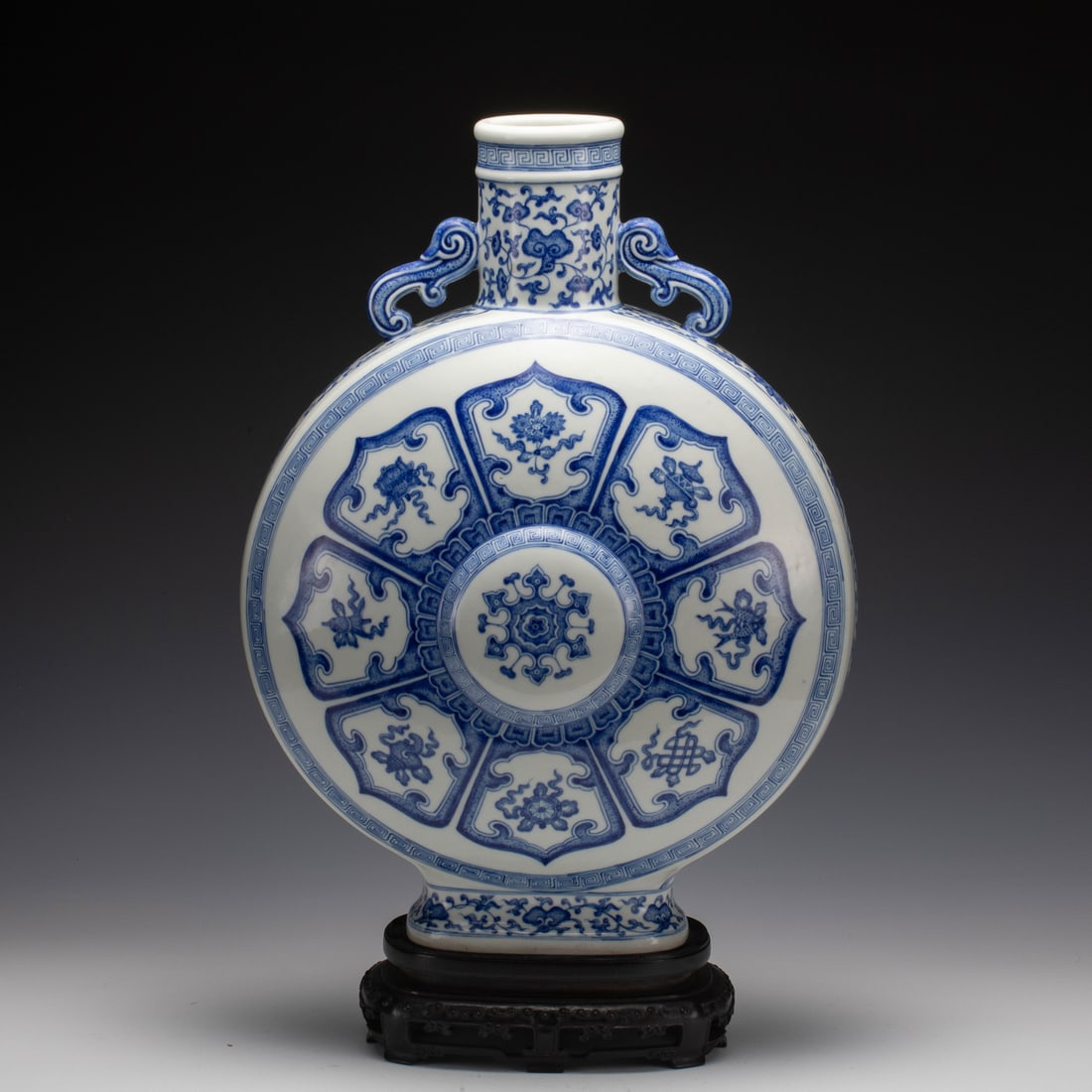 QING QIANLONG BLUE & WHITE MOON