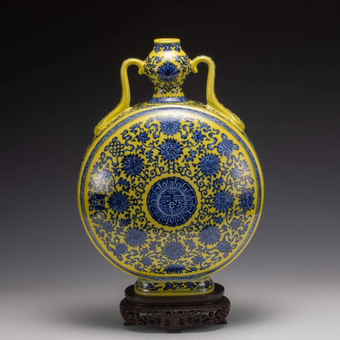 QING QIANLONG BLUE & YELLOW GLAZE